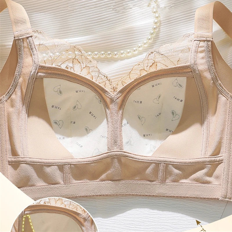 CowLost | large-size-sexy-lace-modal-womens-push-up-underwear-no-rims-thin-sports-bra-for-small-side-breasts |4