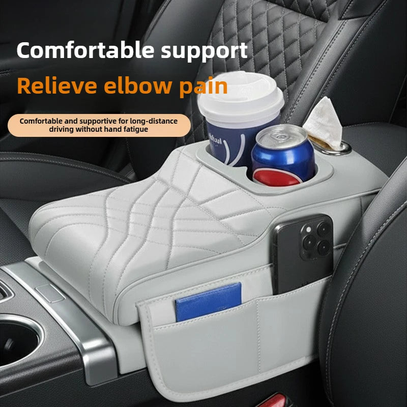CowLost | product_id-car-armrest-cushion-with-2-side-pockets-2-cup-holders-tissue-box-cover |8