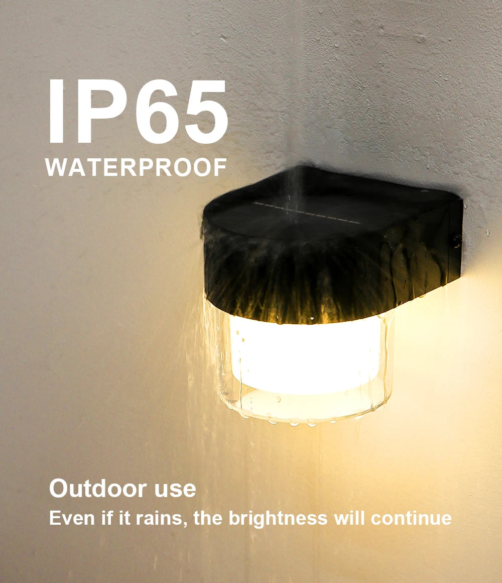 CowLost | seediq-solar-outdoor-wall-light-ip65-waterproof-led-facade-wall-lamp-4w-wireless-street-porch-garden-lighting |10