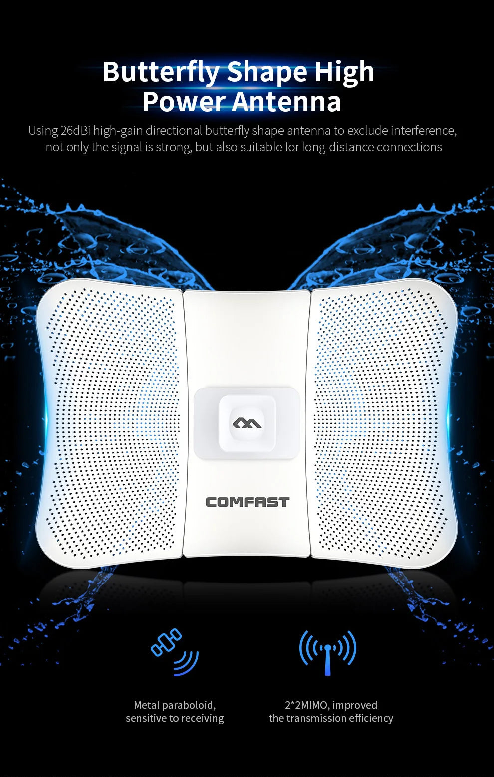 CowLost | comfast-outdoor-access-point-900mbps-long-range-cpe-5ghz-wireless-bridge |12