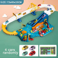 Dinosaur Electric Rail Car Racing Toy Interactive Mechanical Parking Lot for Children