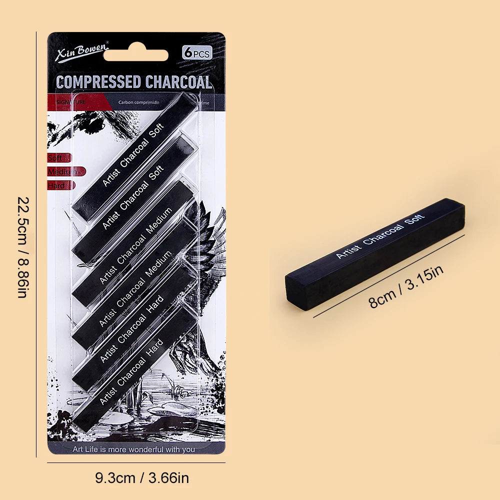 CowLost | graphite-sketch-wood-carbon-strip-set-art-student-painting-charcoal-pencil |6