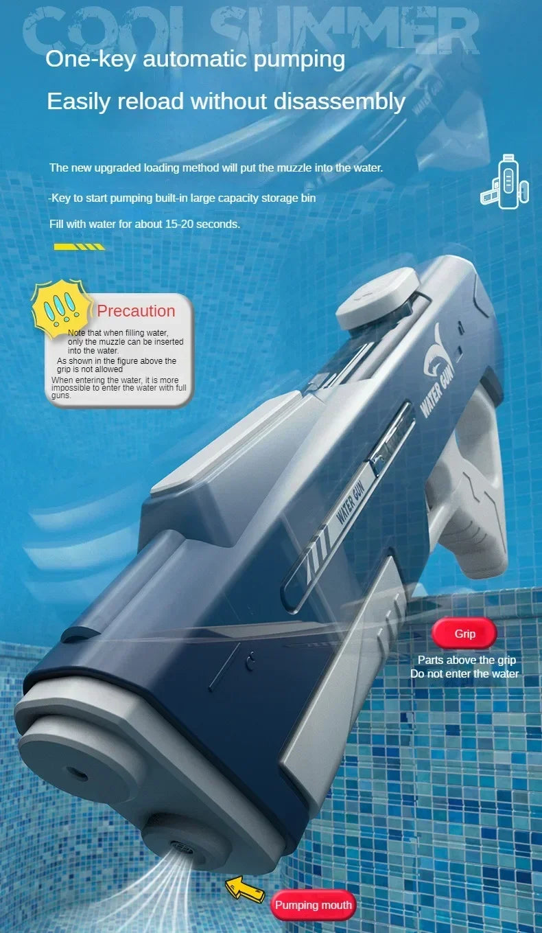 Automatic Electric Water Absorption High-Pressure Water Gun Toy for Kids