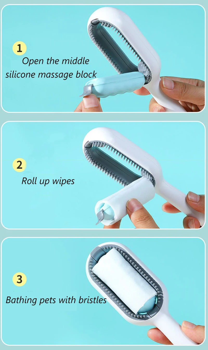 CowLost | pet-beds-double-sided-pet-hair-removal-brush-for-cat-and-dog-grooming |18