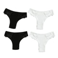 CowLost | product_id-4pcs-womens-cotton-ribbed-low-rise-brazilian-lace-briefs |18