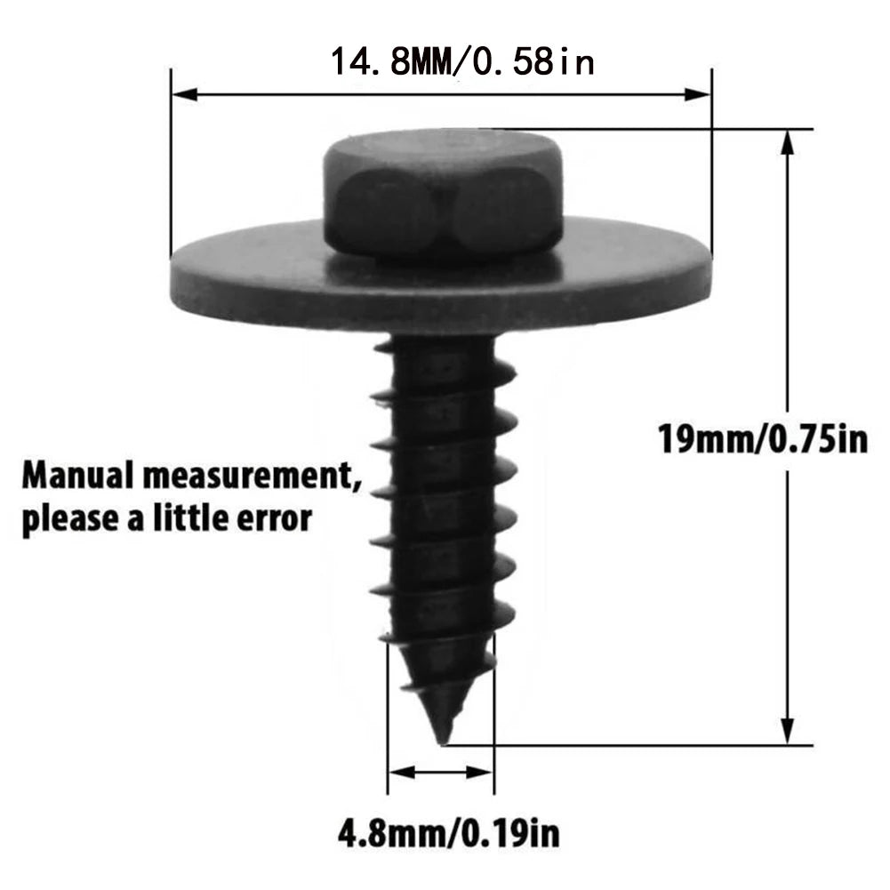 CowLost | product_id-20pcs-bmw-hex-head-screw-07147129160-fender-liner-air-duct-clip-bolt |4