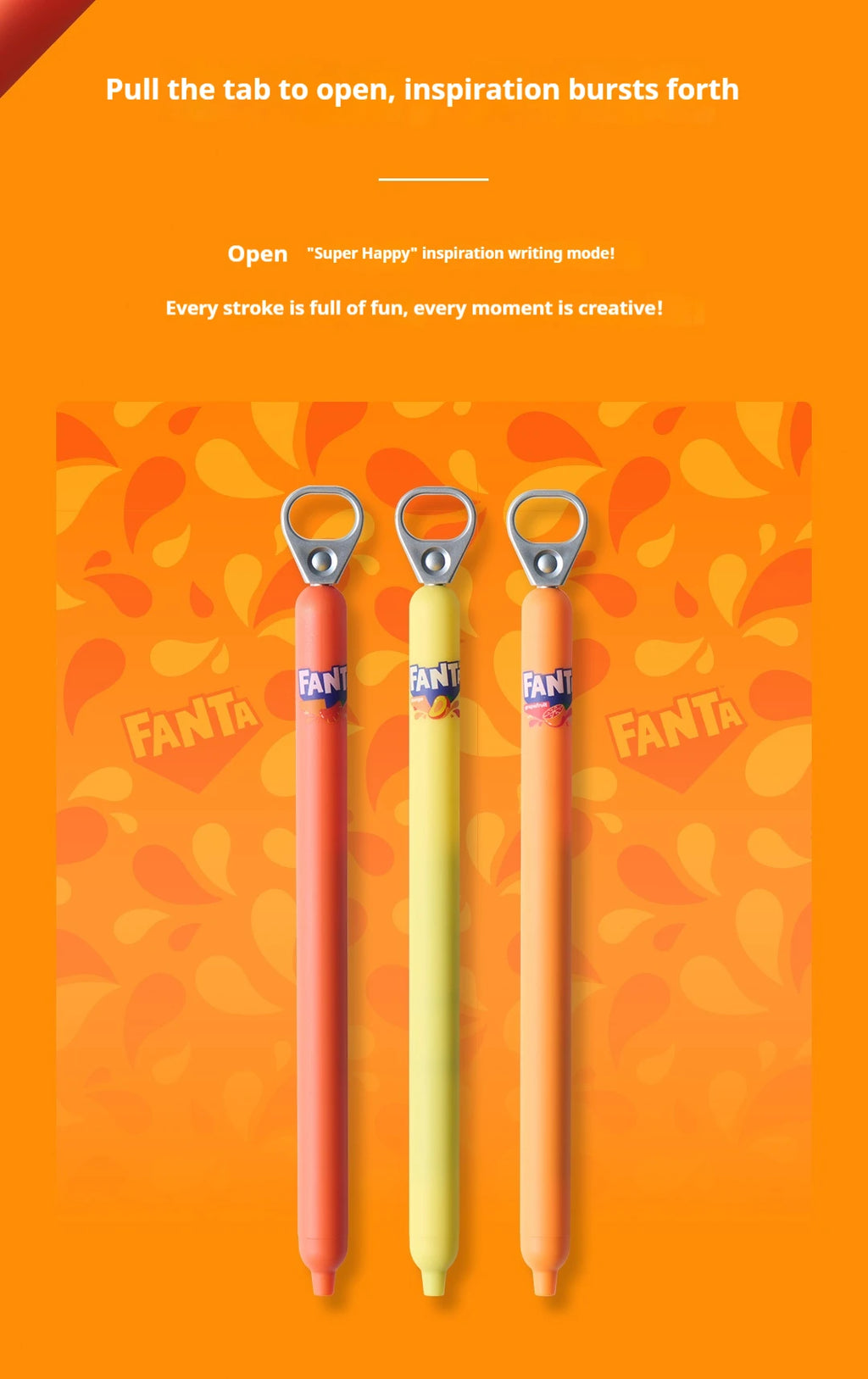 CowLost | product_id-kaco-fanta-collab-sprint-pop-up-0-5mm-black-gel-pen-side-knock-smooth-writing-stationery |10
