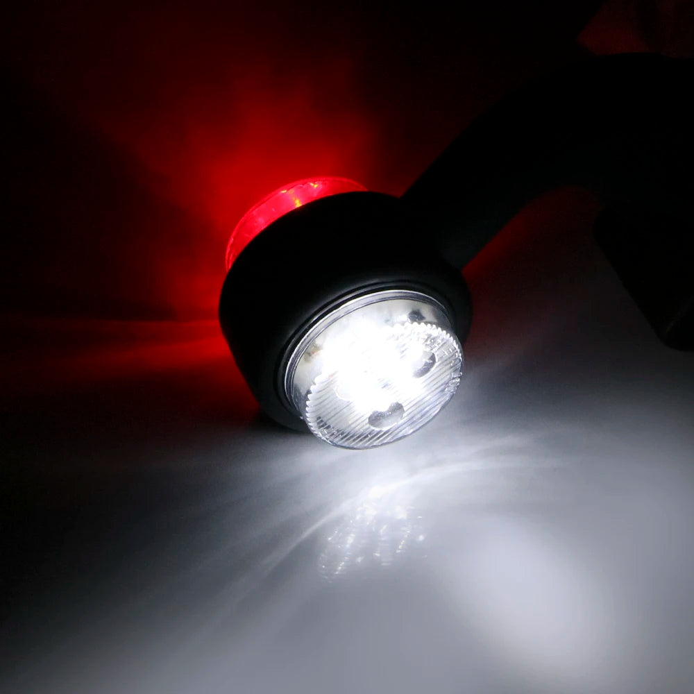 CowLost | truck-lamp-12-24v-led-side-marker-light-indicator-lamp-car-styling-red-white-tail-light-assembly-2pcs-set |9