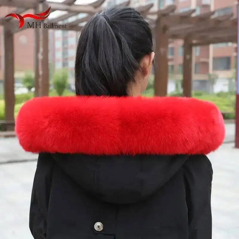 CowLost | fox-fur-collar-for-women-luxury-warm-winter-coat-trim-scarf |4