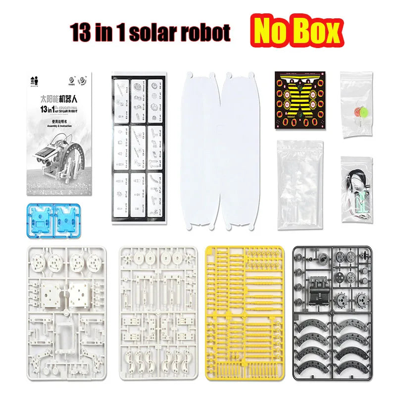 13-in-1 Solar Robot Kit DIY STEM Science Toys for Kids Gifts