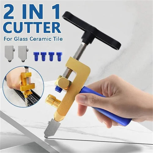 CowLost | 2-in-1-glass-ceramic-tile-cutter-opener-breaker-pliers-tile-wheel-diamond-roller-cutting-manual-diamond-with-knife-hand-tools |1