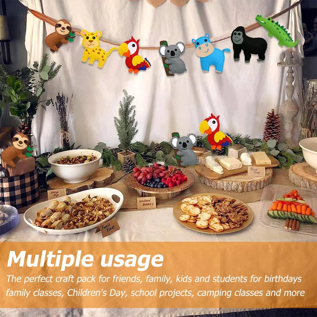 Kids DIY Animal Craft Kit Educational Sewing Felt Montessori Toys
