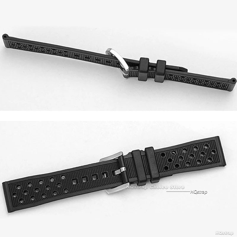 CowLost | black-silicone-wristband-for-tag-heuer-for-racing-f1-waz2113-waterproof-bracelet-22mm-diving-watchband-breathable-replacement |15