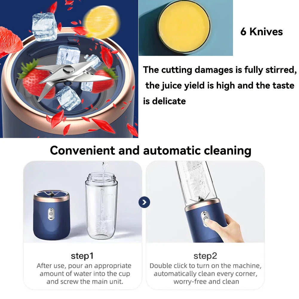 CowLost | portable-electric-juicers-blue-pink-abs-cup-multifunction |5