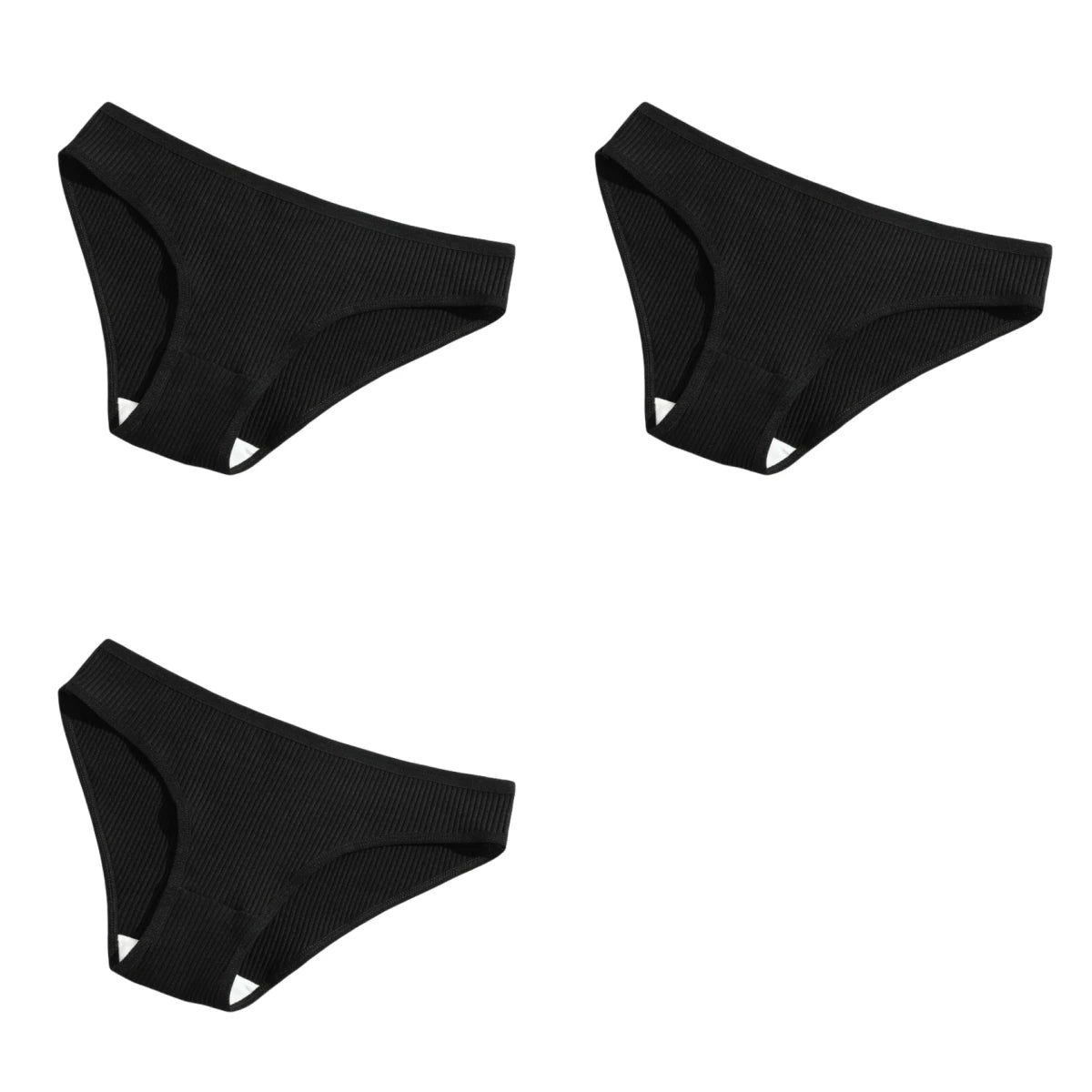 CowLost | product_id-3pcs-women-low-waist-seamless-cotton-breathable-briefs-panties-solid |30