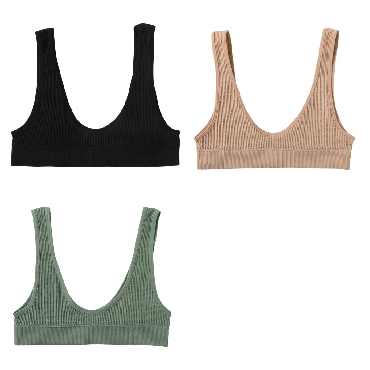 CowLost | product_id-3pcs-seamless-wireless-push-up-u-shape-bras-for-women-comfort-sport |28