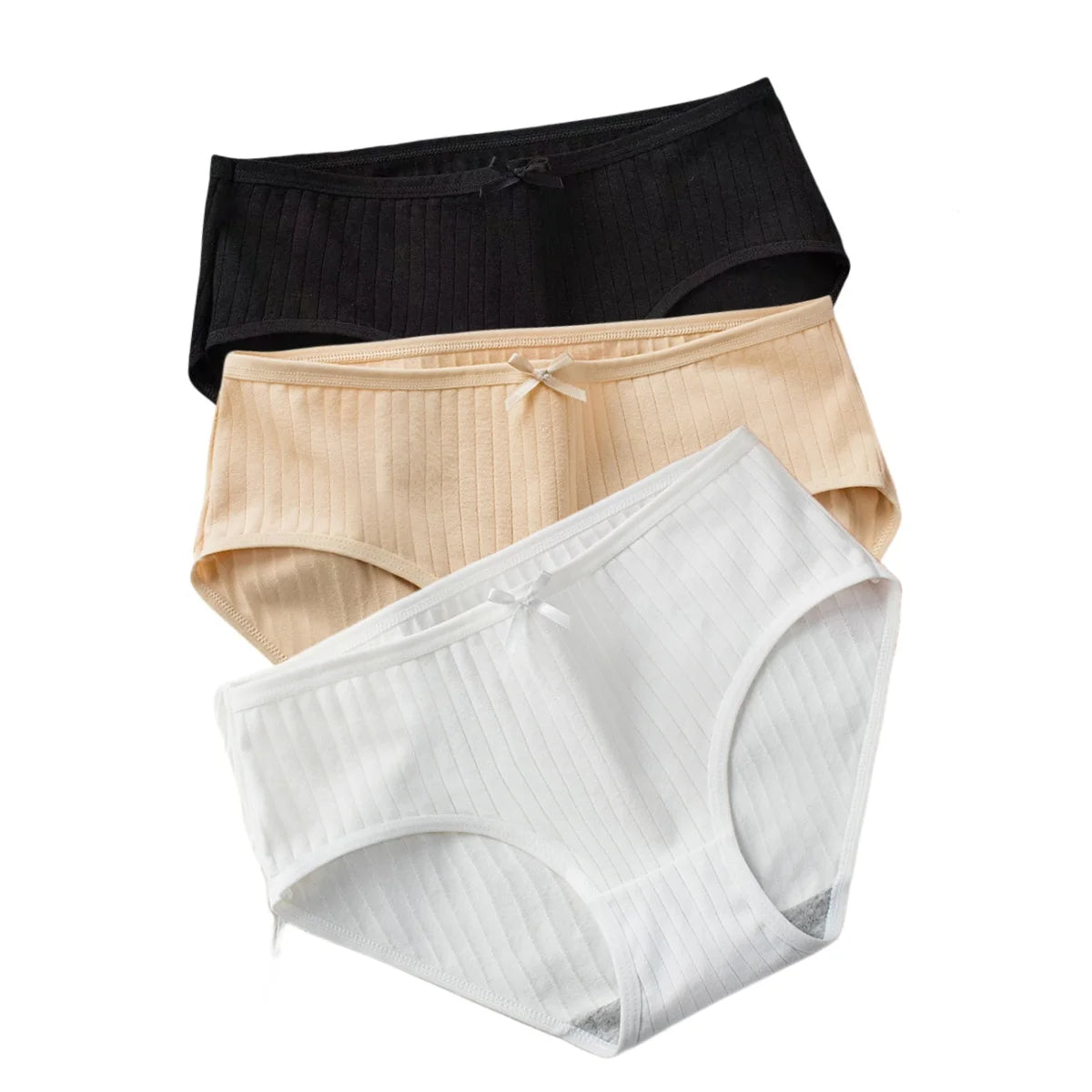 CowLost | product_id-3pcs-women-s-low-waist-breathable-cotton-solid-briefs |29