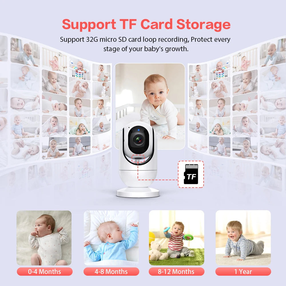 CowLost | video-baby-monitor-7-1080p-hd-large-display-4x-zoom-tf-card-slot-feeding-timer-2-way-audio-security-camera-babysitter-abm780 |4