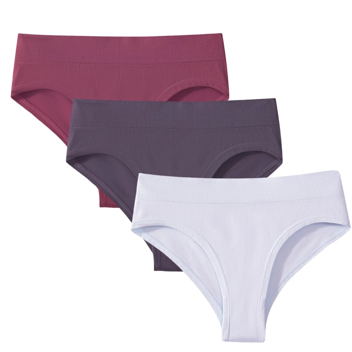 CowLost | product_id-3pcs-womens-high-rise-solid-color-briefs-panties-plus-size-s-3xl |29
