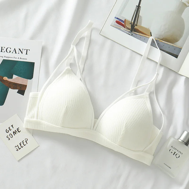 CowLost | product_id-wireless-cotton-push-up-deep-v-neck-padded-bra-for-women |12
