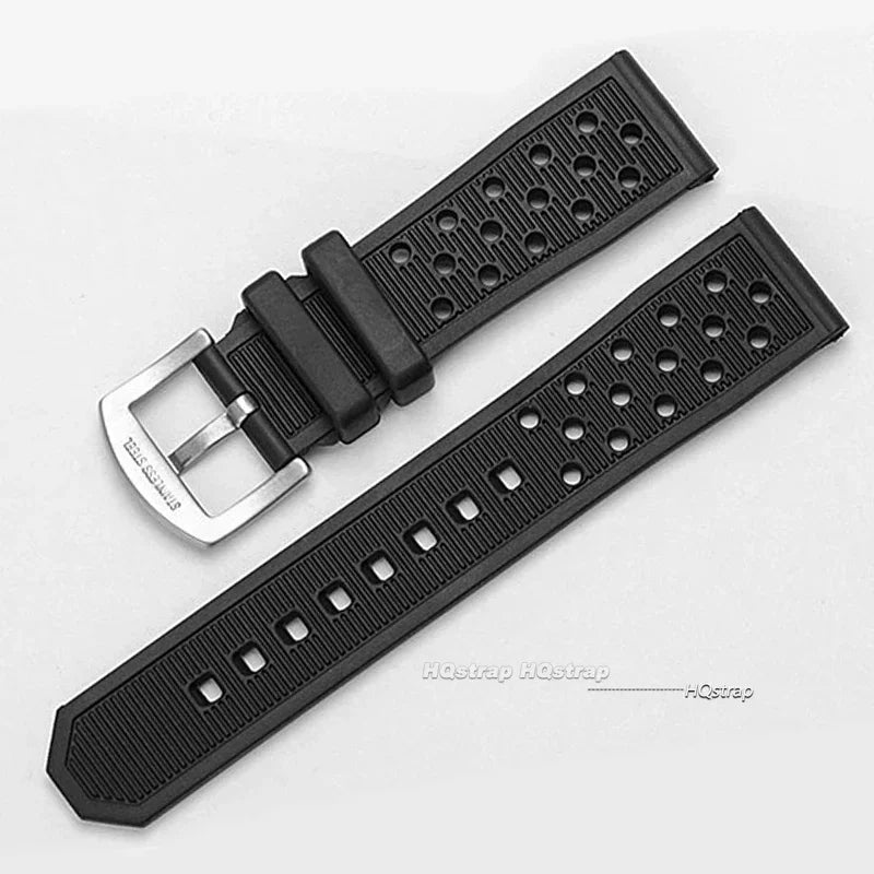 CowLost | black-silicone-wristband-for-tag-heuer-for-racing-f1-waz2113-waterproof-bracelet-22mm-diving-watchband-breathable-replacement |5