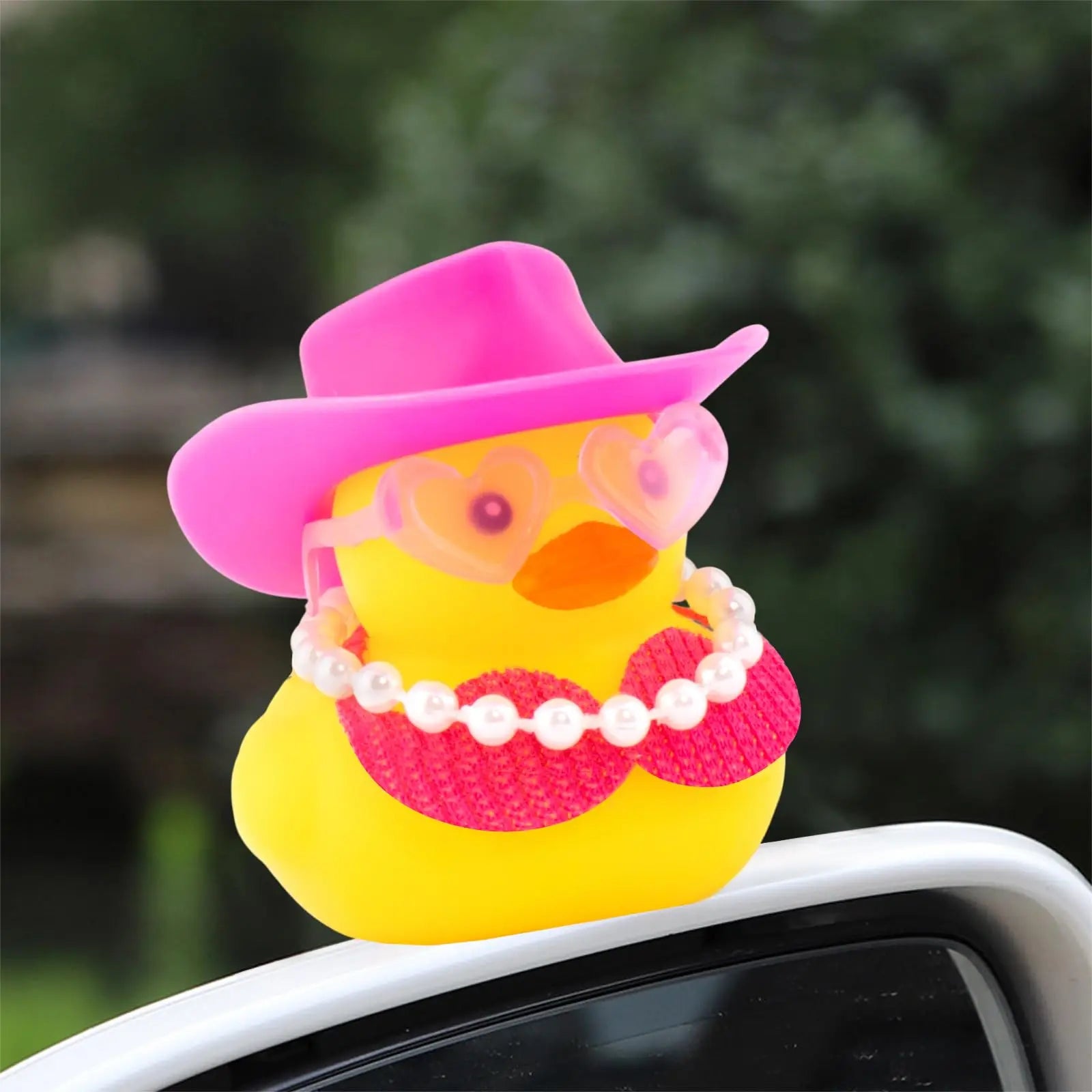 CowLost | 1-set-cowboy-car-rubber-duck-black-duck-decoration-dashboard-with-sun-hat-for-car-dashboard-decorations-2 |2