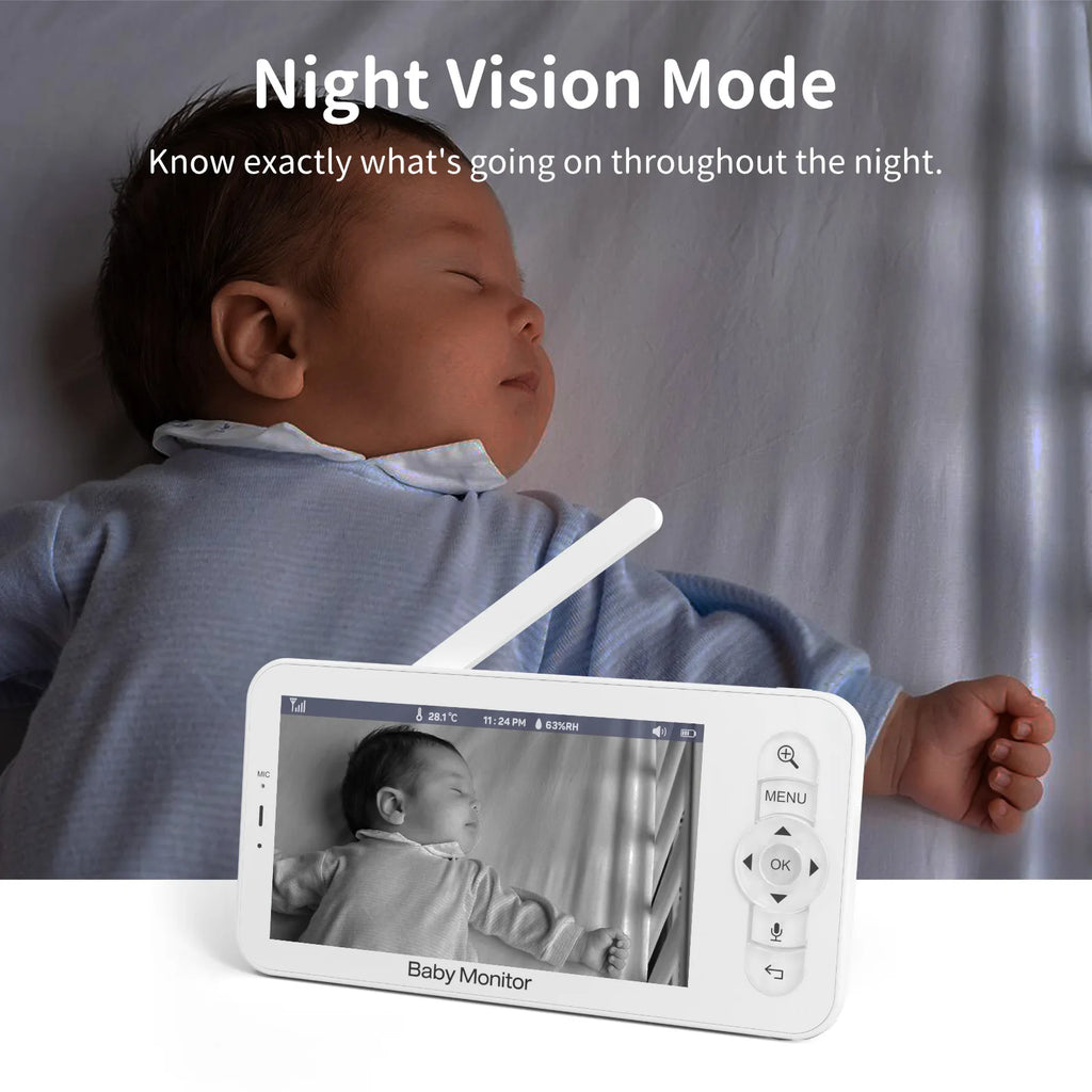 CowLost | baby-transport-accessories-babystar-5-inch-hd-wifi-baby-monitor-with-lcd-video-camera-and-mobile-app-control |17