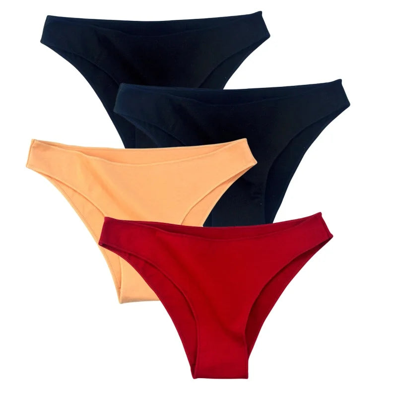 CowLost | product_id-4-pack-women-s-cotton-low-rise-seamless-breathable-briefs-solid-colors |28