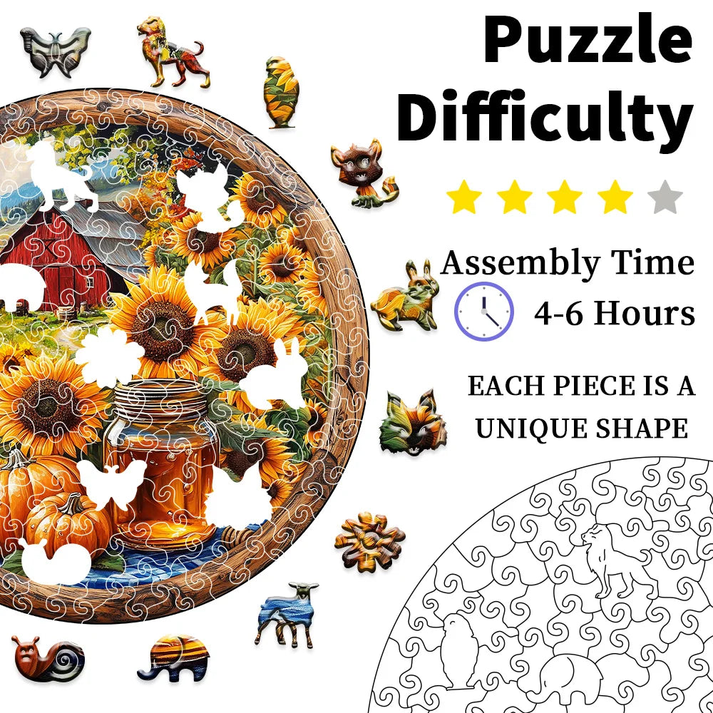 CowLost | product_id-wooden-stained-glass-sunflower-jigsaw-puzzle-for-adults |4