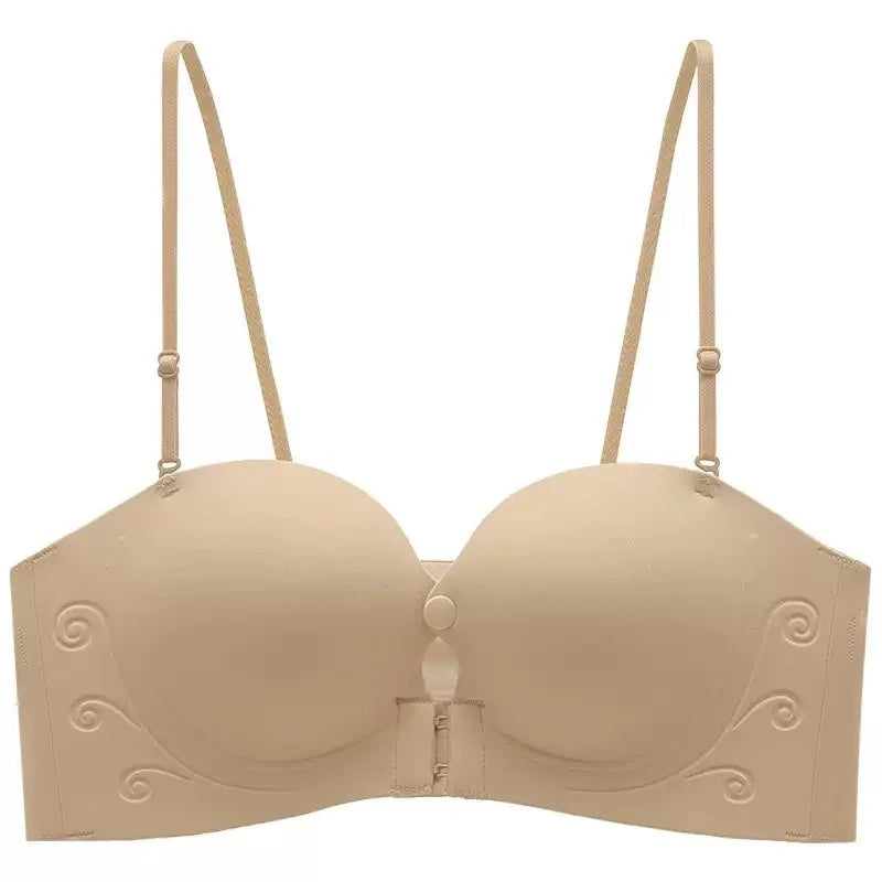 CowLost | product_id-front-buckle-strapless-non-slip-invisible-bra-for-small-breasts-gathered-seamless |8