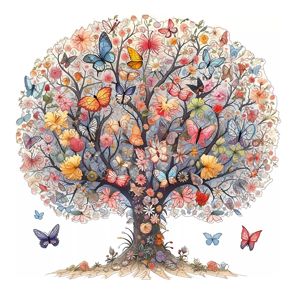 CowLost | product_id-handmade-wooden-tree-of-life-jigsaw-puzzle-irregular-design-christmas-birthday-gift |6