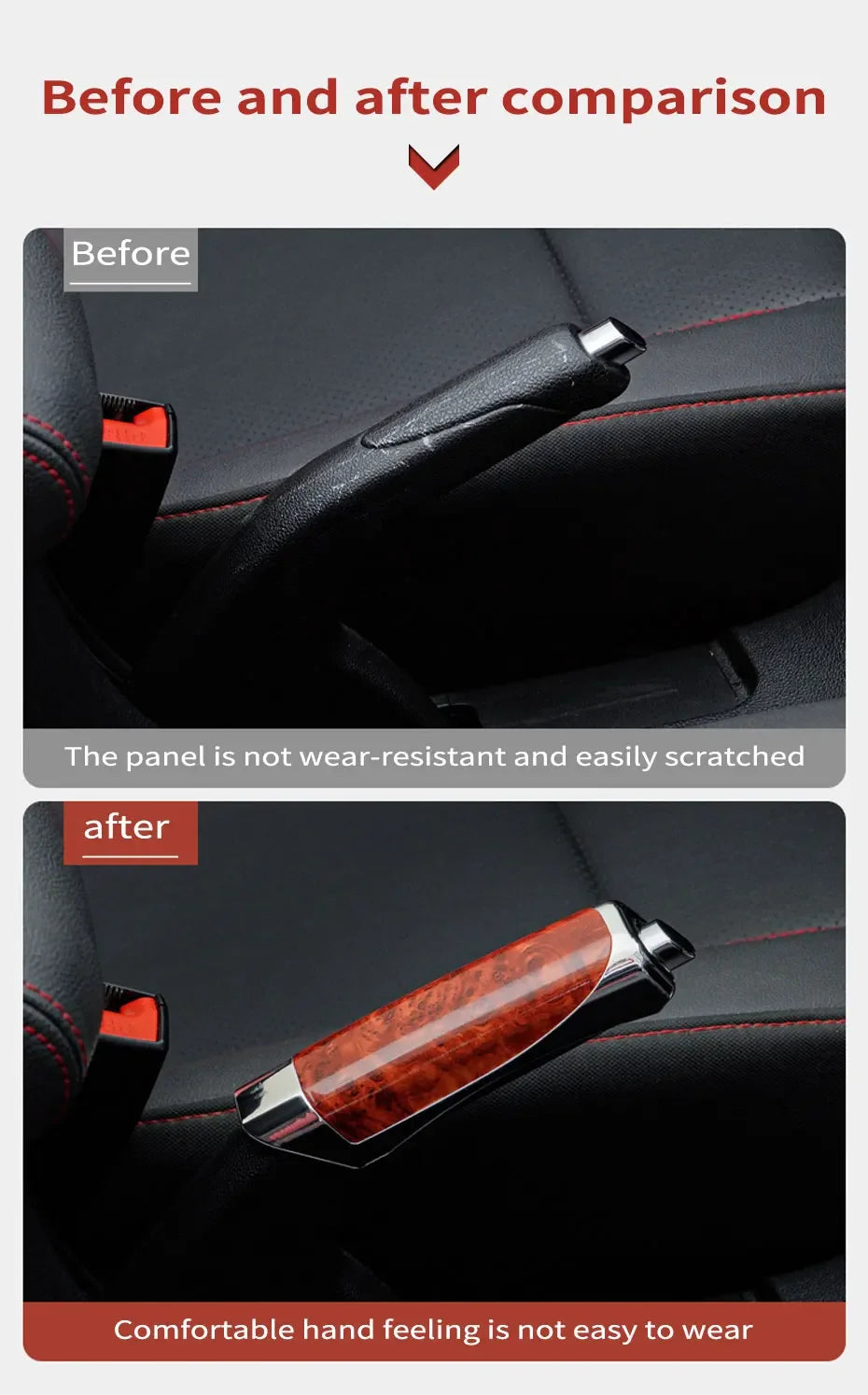 CowLost | hand-grips-product_id-car-hand-brake-cover-carbon-fiber-protection-grip-interior-accessory |8