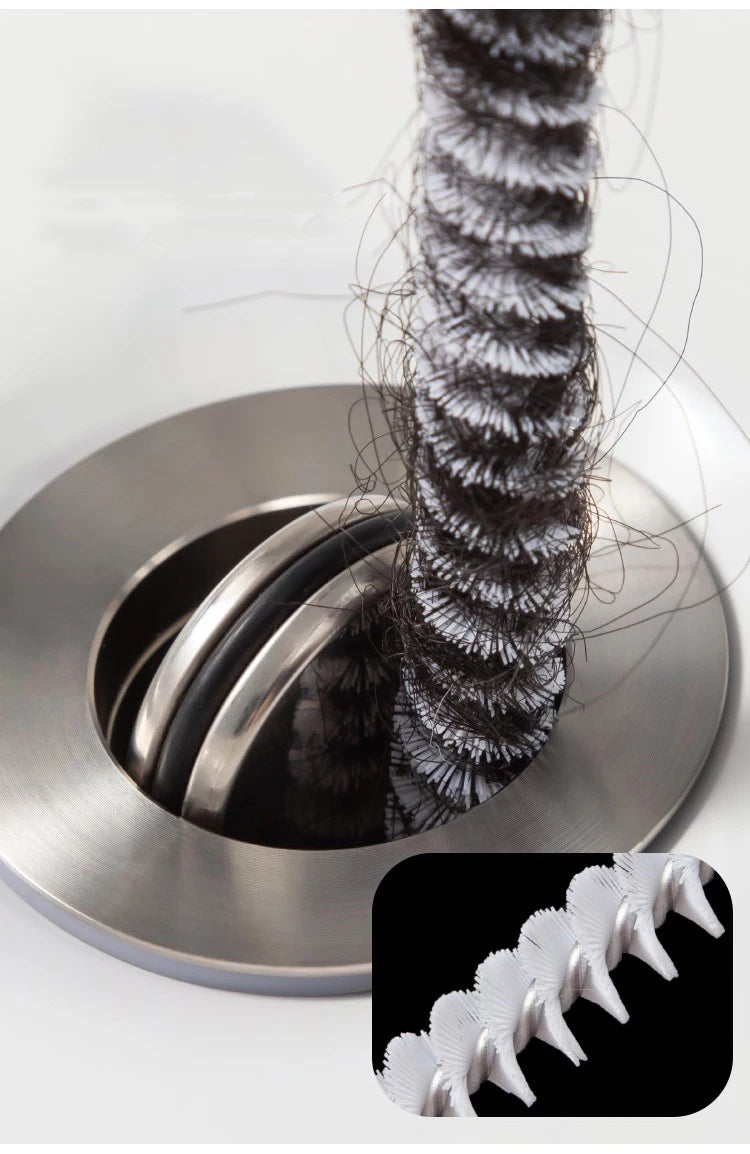 CowLost | 1-2pcs-long-clean-brush-sink-pipe-dredging-brush-clog-hole-remover |12