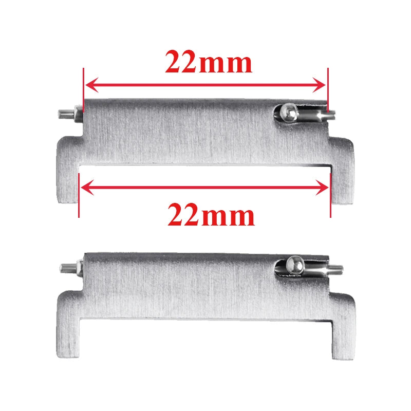 CowLost | product_id-2pcs-stainless-steel-quick-release-watchband-strap-adapters-18mm-22mm |25