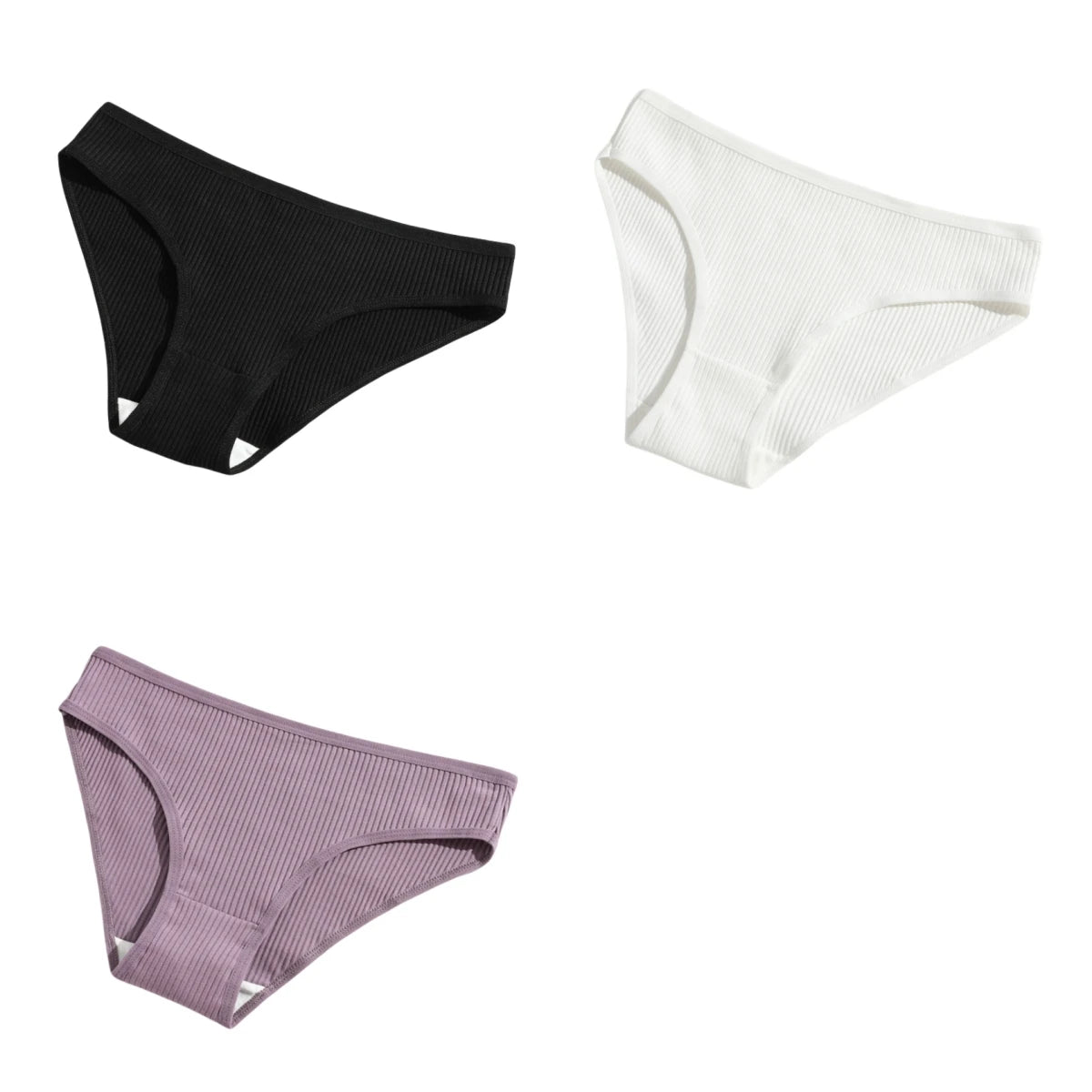 CowLost | product_id-3pcs-women-low-waist-seamless-cotton-breathable-briefs-panties-solid |33