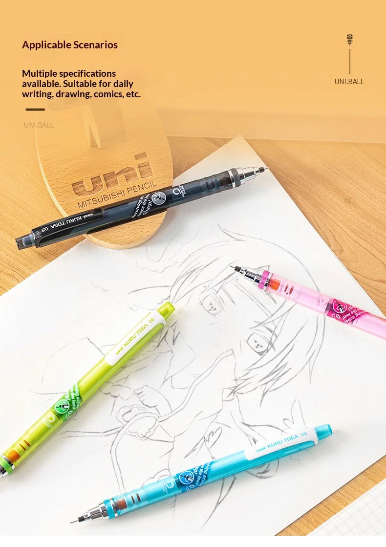 CowLost | product_id-uni-kuru-toga-450t-0-5mm-mechanical-pencil-with-ergonomic-grip-and-anti-smudge-lead-auto-rotating-tip-for-writing-and-sketching |15