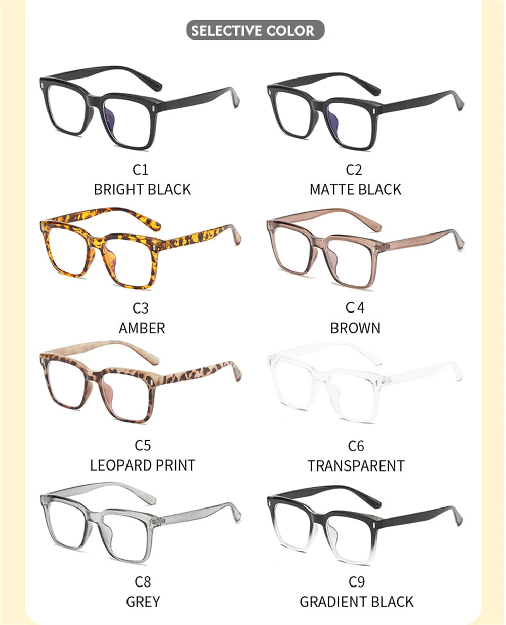 CowLost | uncategorized-vivibee-vintage-unisex-blue-light-blocking-square-eyeglasses |10