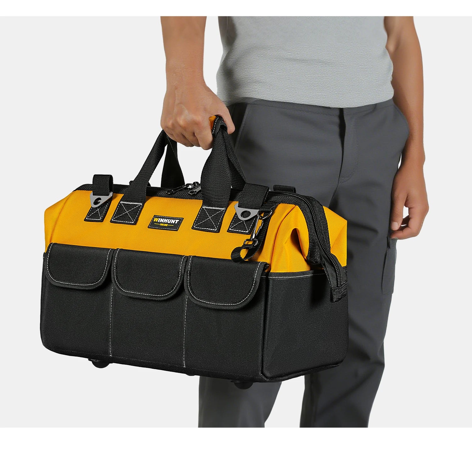 CowLost | product_id-heavy-duty-14-pocket-tool-bag-with-adjustable-shoulder-strap-organizer-storage |11