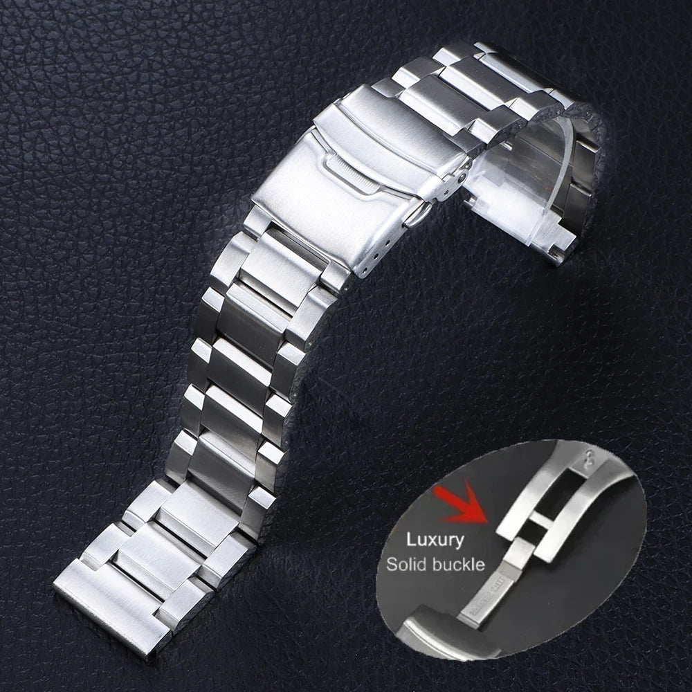 CowLost | bracelets-product_id-luxury-stainless-steel-watchband-with-solid-buckle-for-seiko-and-rolex-18-24mm-universal-strap |15