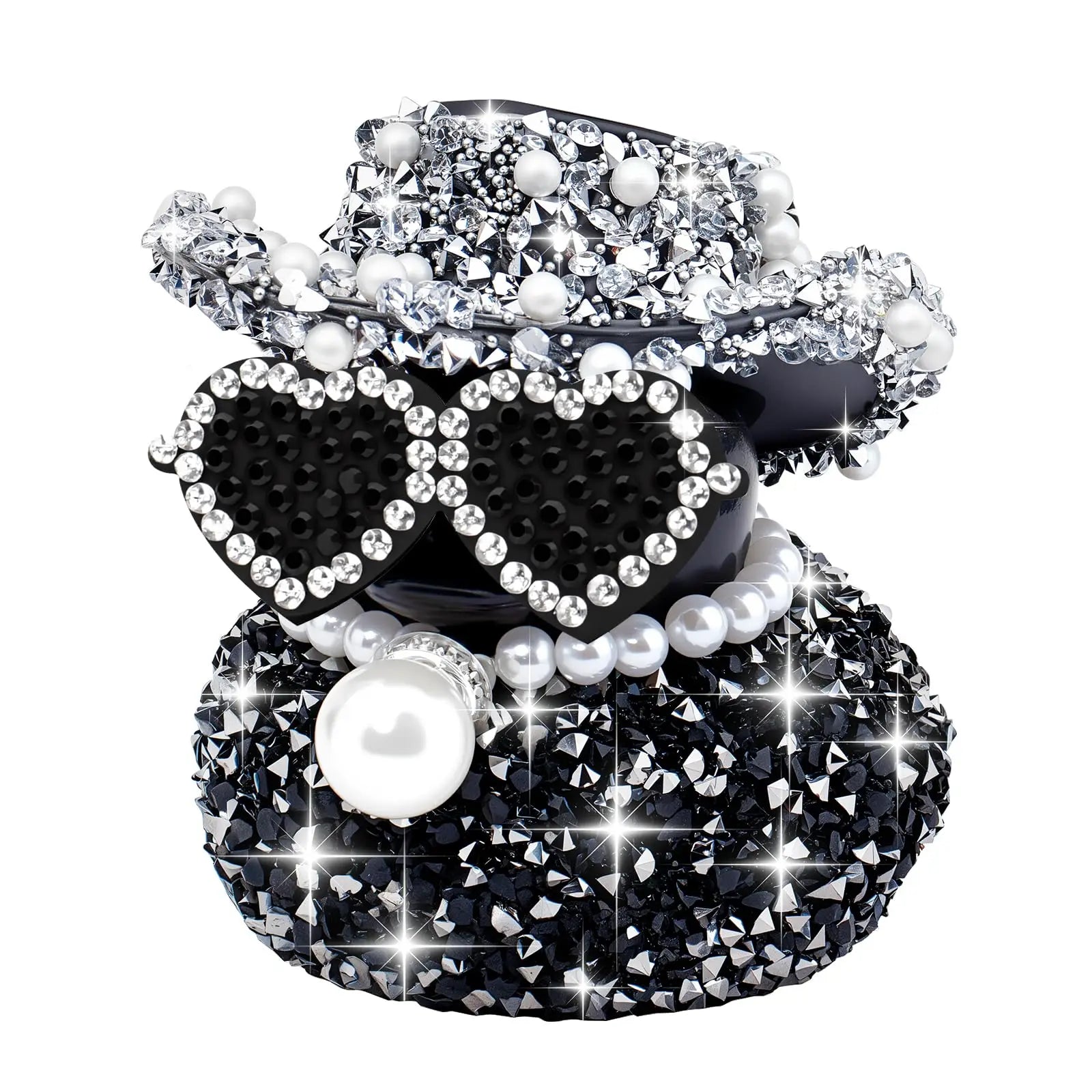 CowLost | product_id-black-diamond-rubber-duck-car-dashboard-ornament-cool-car-accessory |1