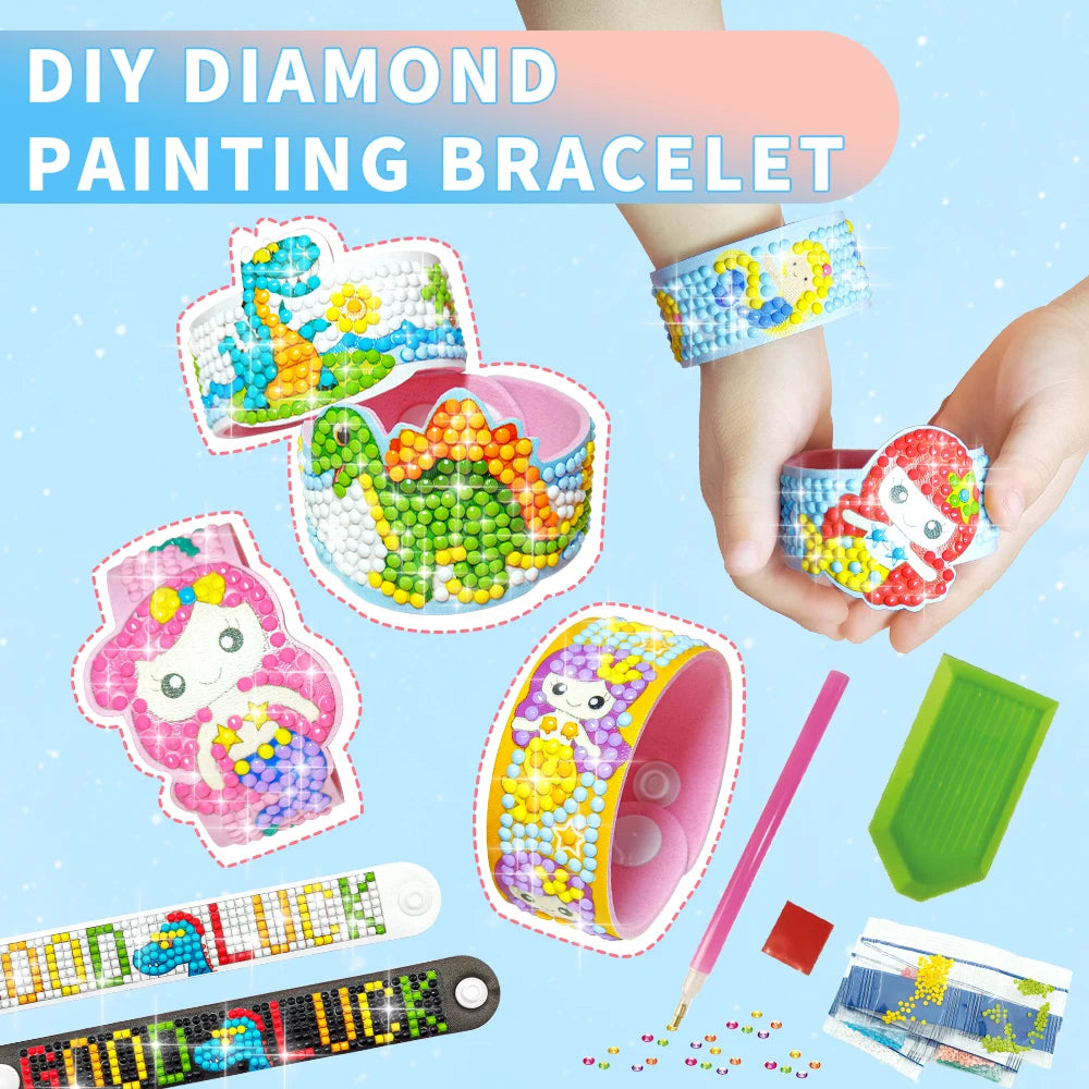 CowLost | product_id-diy-childrens-diamond-drawing-bracelet-kit-with-eva-wristband-gift |1