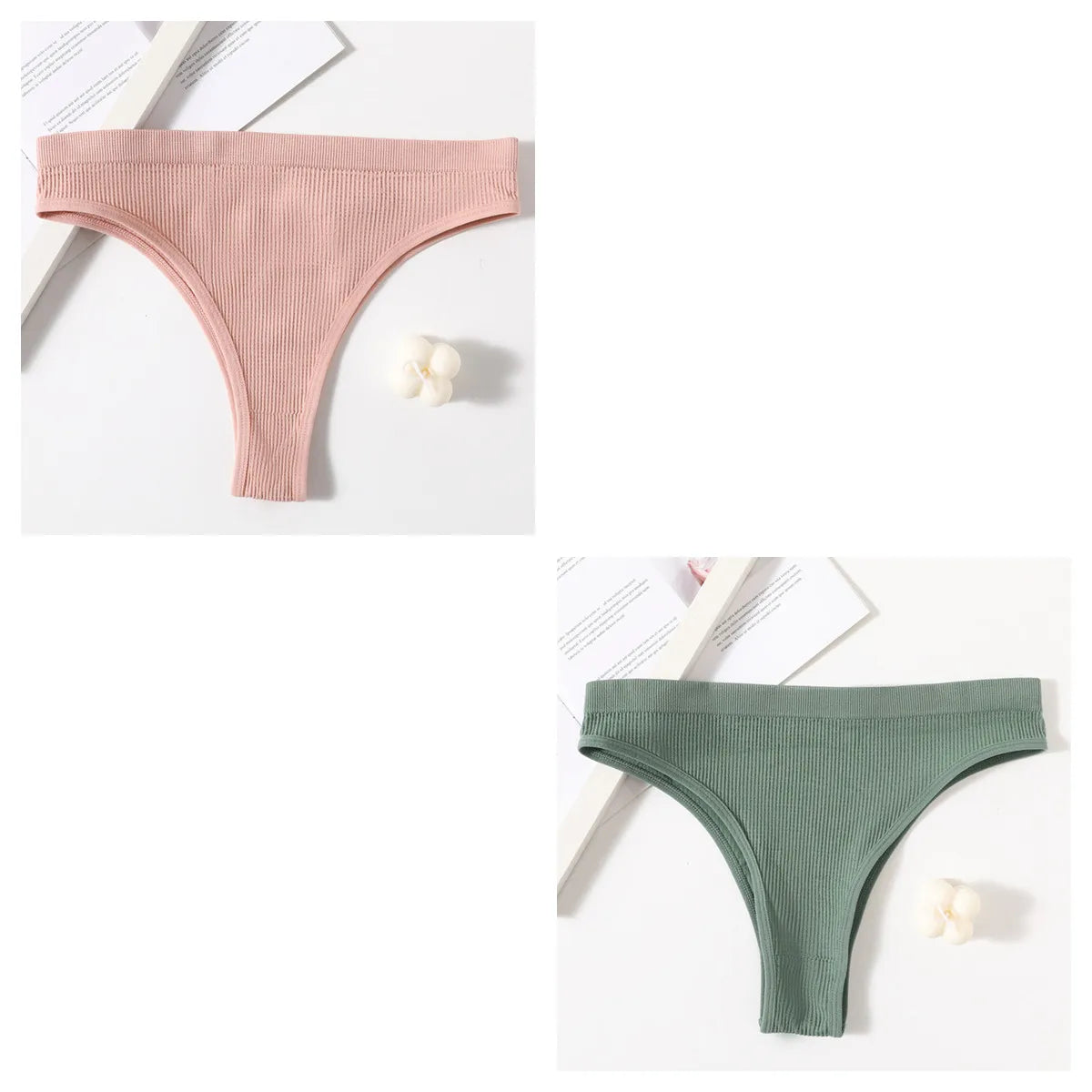 CowLost | product_id-2-pack-womens-low-rise-seamless-breathable-solid-color-briefs-m-l |24