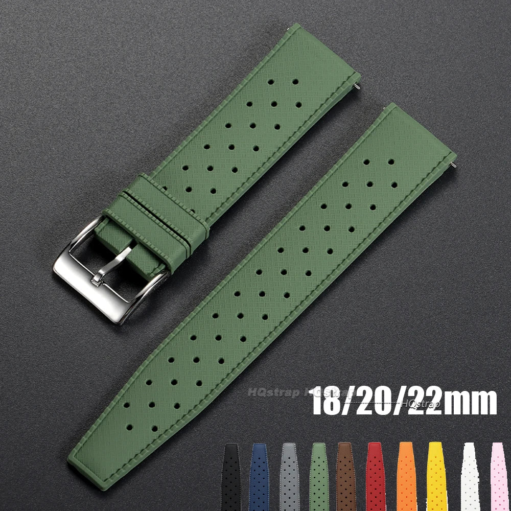 Universal Silicone Quick Release Watch Band for Seiko Omega 18mm 20mm 22mm