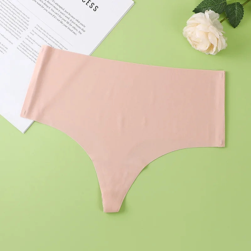 CowLost | product_id-3pcs-women-high-waist-seamless-soft-g-string-thongs-panties |8