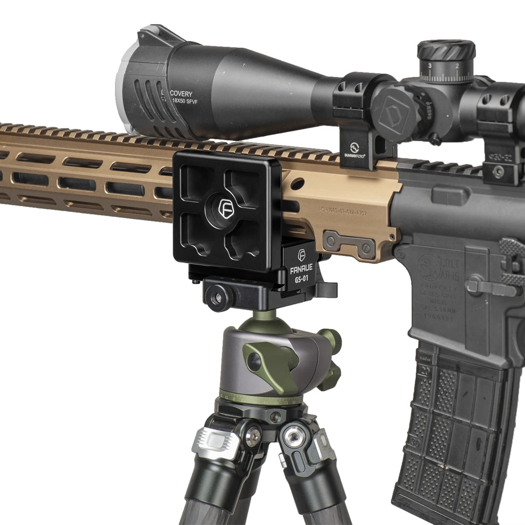 CowLost | hunting-product_id-fanaue-gs-01-saddle-mount-rifle-clamp-adapter-with-arca-swiss-qr-plate-for-hunting-tripods |8