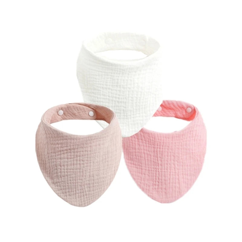 CowLost | 3pcs-5pcs-muslin-bibs-baby-face-towel-wash-cloth-drooling |20