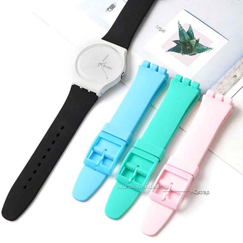 CowLost | product_id-waterproof-silicone-replacement-watch-strap-with-metal-pin-buckle-for-swatch-16-17-19-20mm-unisex |14