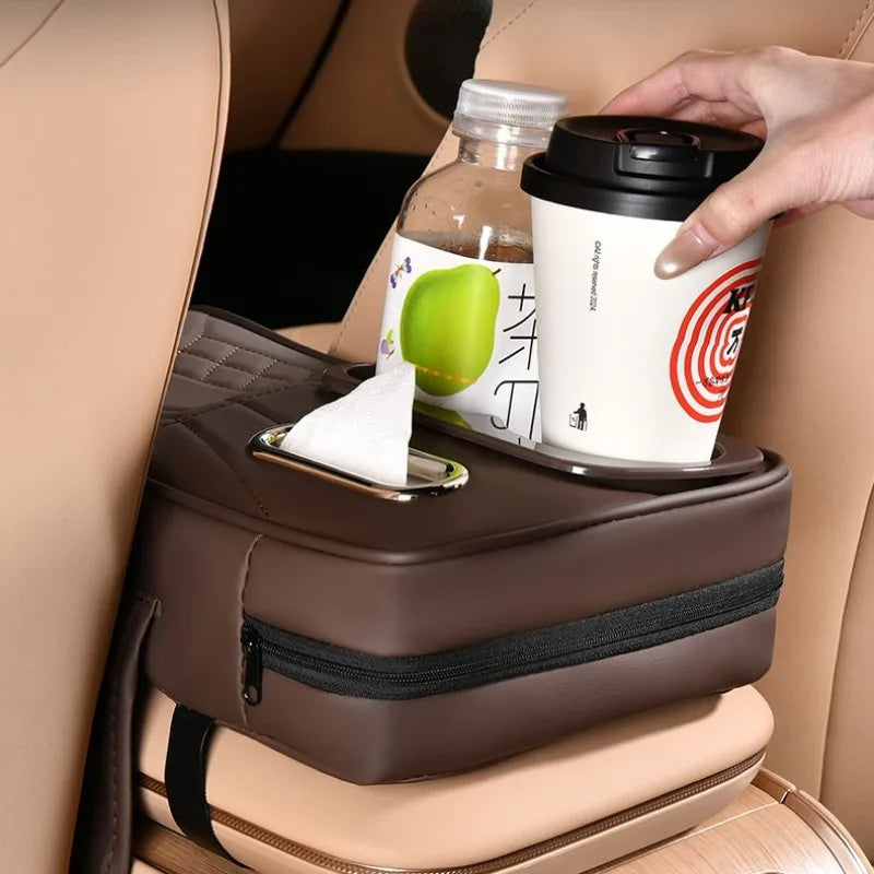 CowLost | product_id-universal-car-armrest-cover-with-2-side-pockets-2-cup-holders-tissue-box-holder-fits-most-cars-suvs-trucks |9