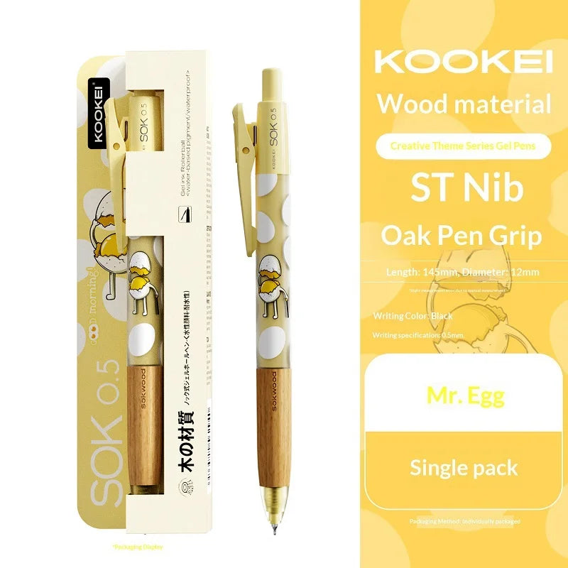 CowLost | product_id-kookei-gel-pen-with-oak-wood-handle-smooth-0-5mm-st-nib-fast-dry-ink-polka-dot-design-for-students-professionals |27