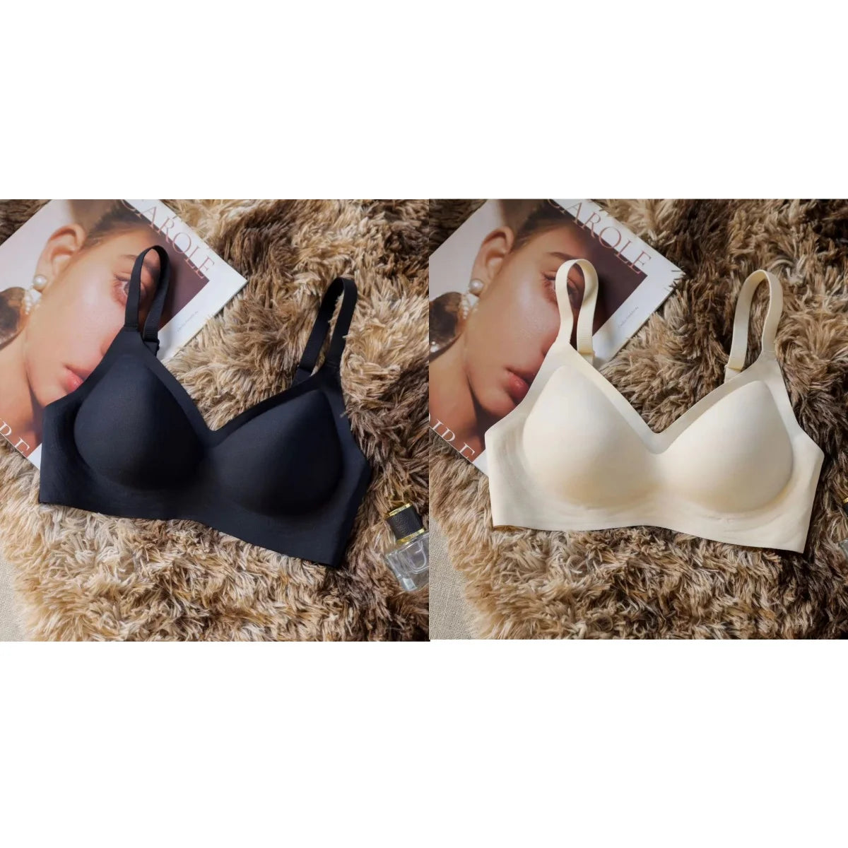 CowLost | product_id-2pcs-womens-seamless-padded-wireless-bras-with-adjustable-straps-back-closure |19